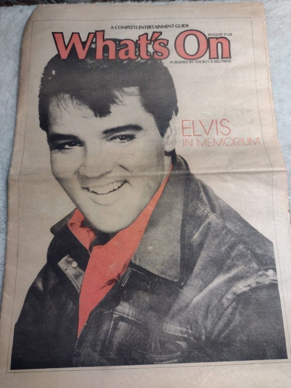 What's On Newspaper Aug 1979 Elvis Presley in Memoriam Disco Dances Dining